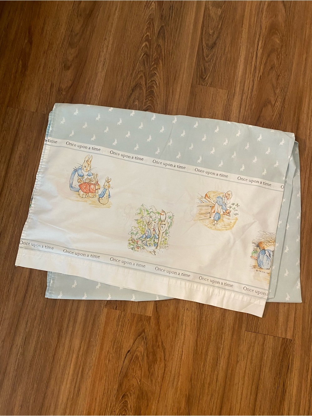 vintage Cannon Royal Family Beatrix Potter Peter Rabbit Bed Sheet